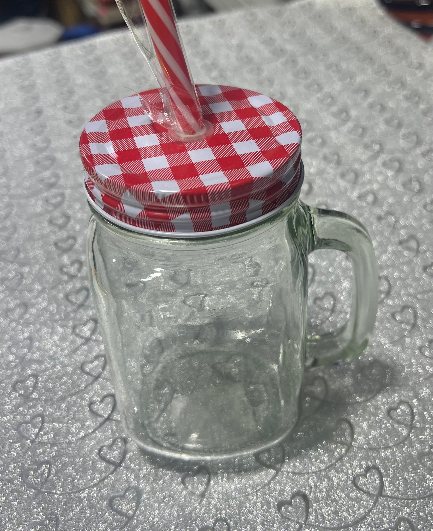 Drinking Jar w/ Straw