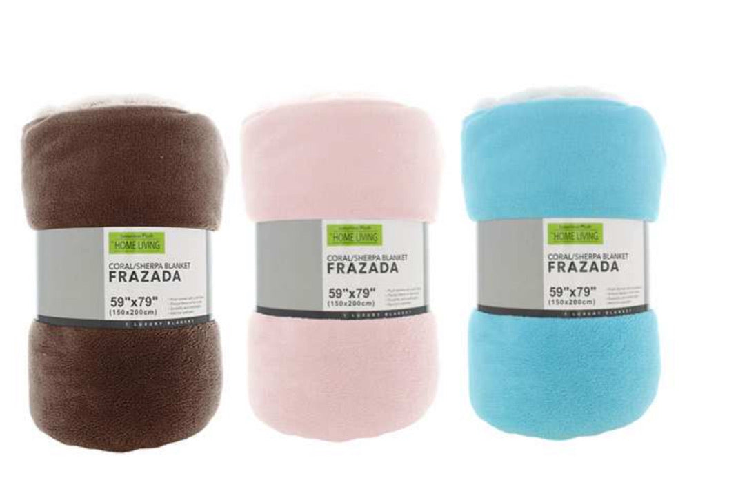 Home-Living Coral Sherpa Blanket