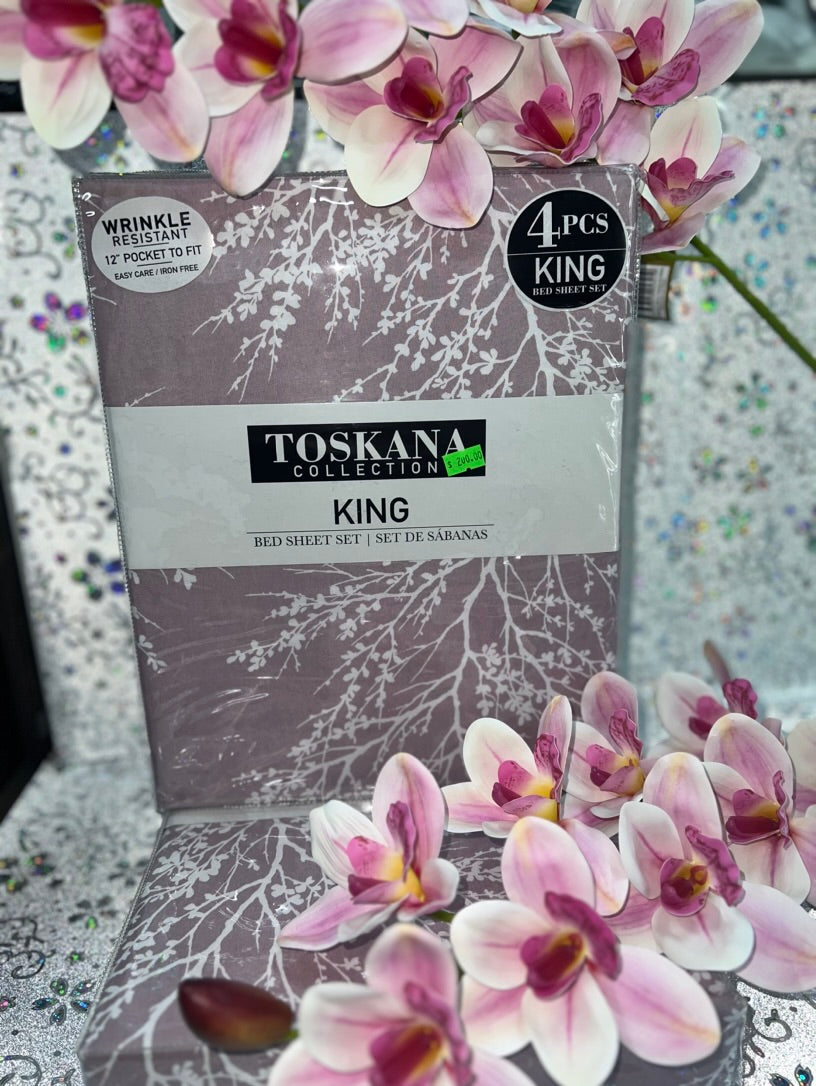 Toskana King 4pc Bed Sheet Set