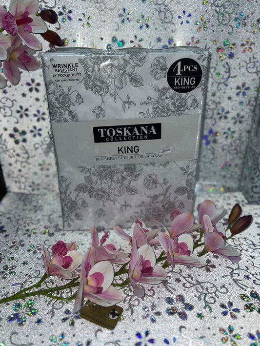 Toskana King 4pc Bed Sheet Set
