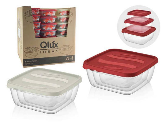 Qlux Ideas 3pc Square Saver Bowl