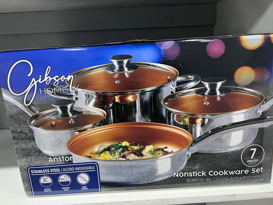Gibson Home 7pc Nonstick Cookware Set