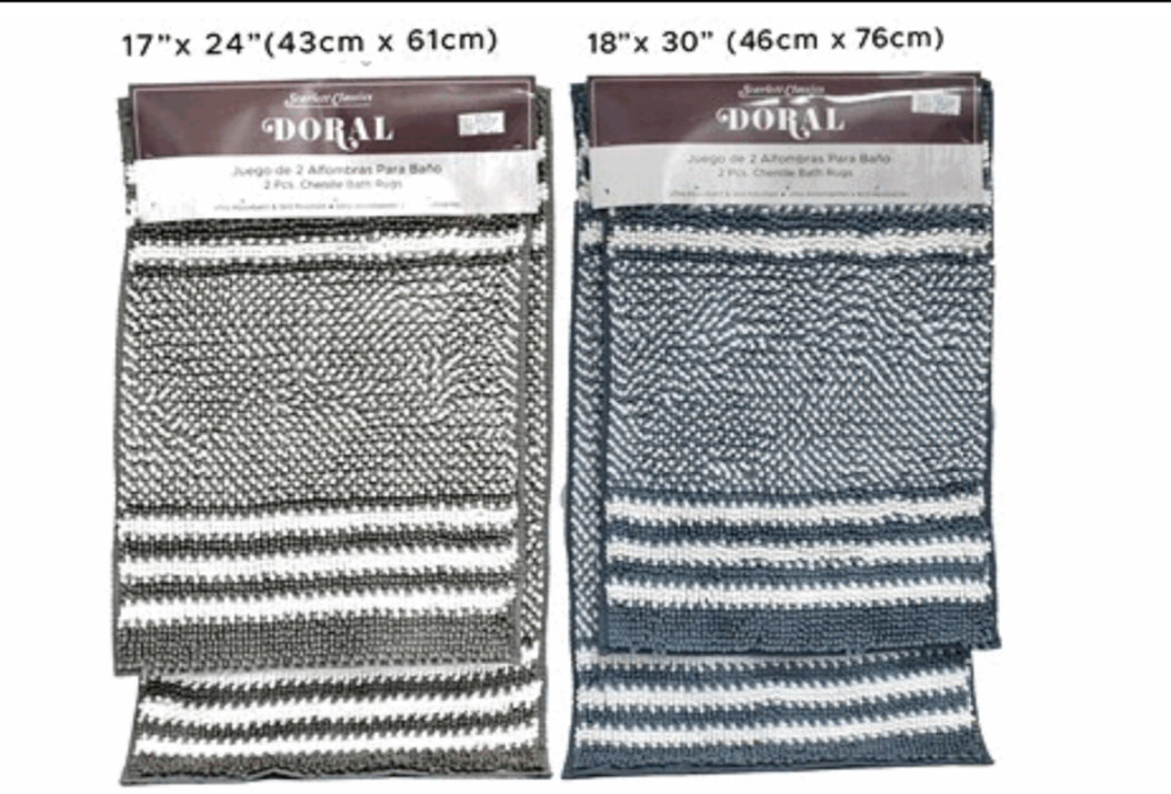 Scarlett Classics Doral 2pc Chenille Bath Rugs