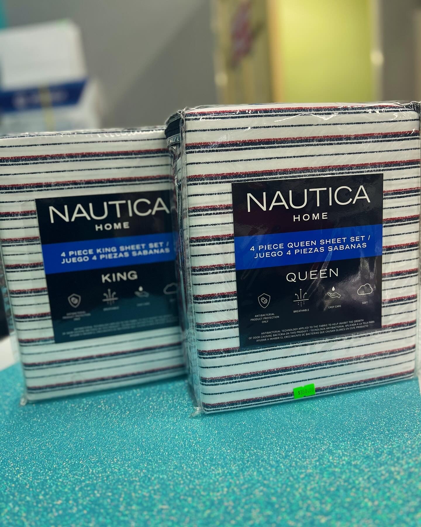 Nautica Home 4 Piece King Sheet Set Stripes