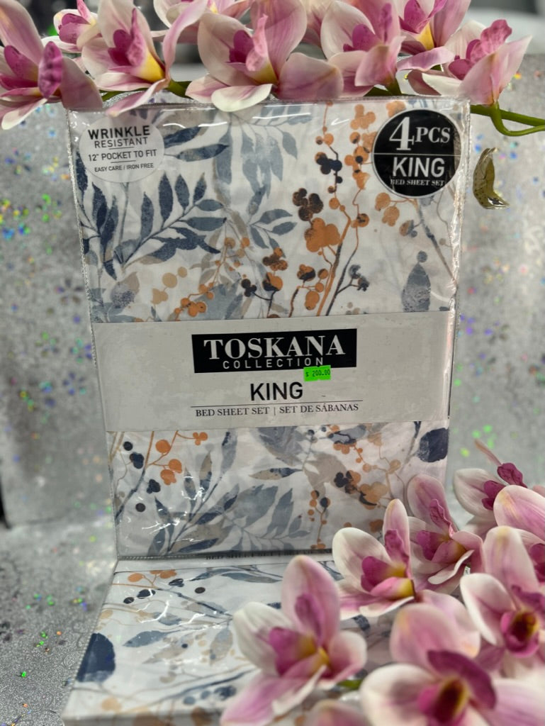 Toskana King 4pc Bed Sheet Set
