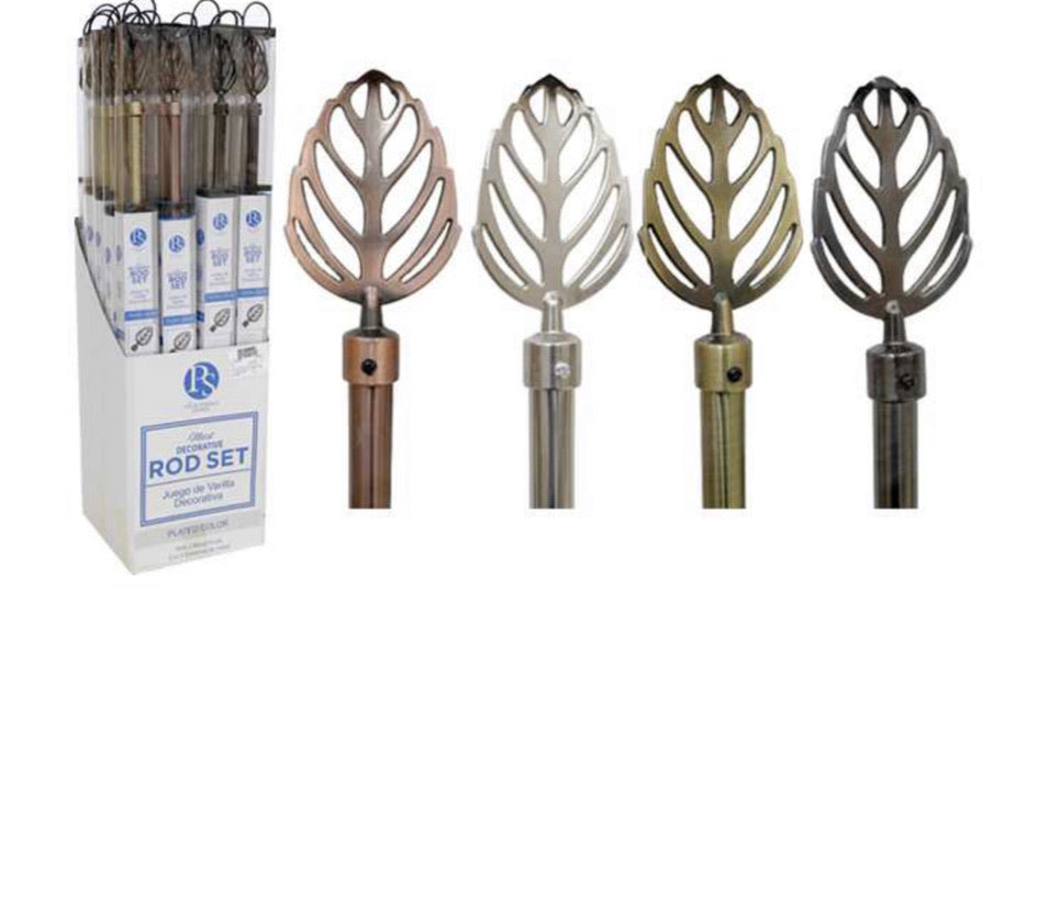 Palm Springs Home Collection - Decorative Curtain Rod Leaf