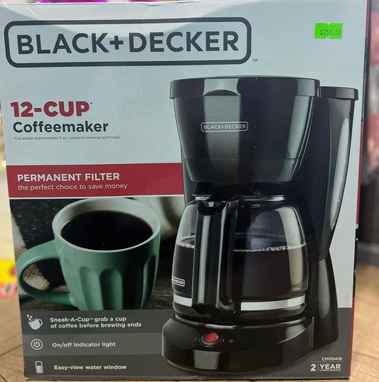 Black+Decker 12-Cup Coffee Maker - Permanant Filter