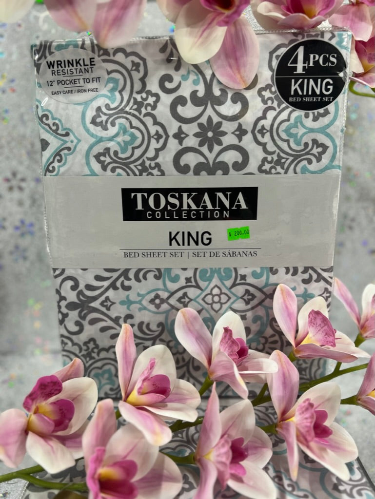 Toskana King 4pc Bed Sheet Set