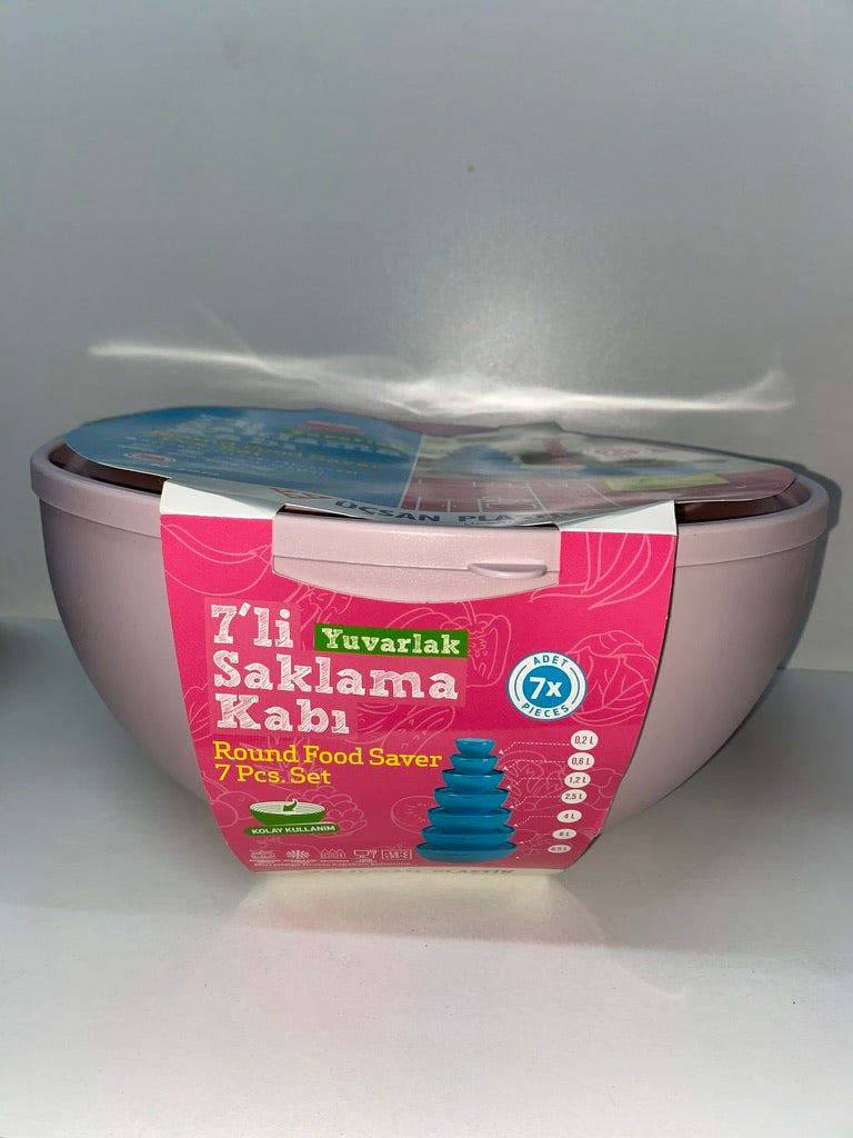 Round Food Saver 7pc Set