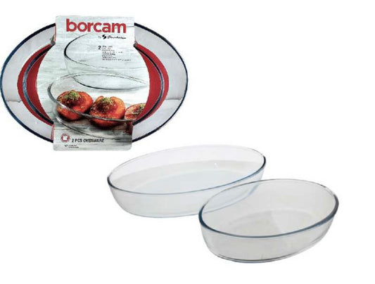 Borcam 2pc Oval Ovenware