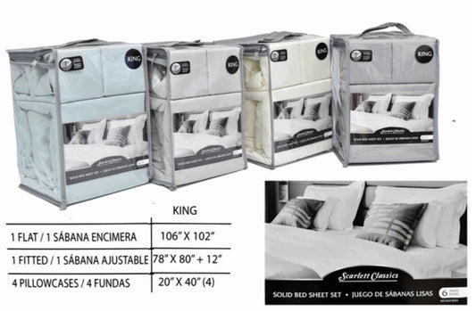 Scarlett Classics King 6pc Bedsheet Set