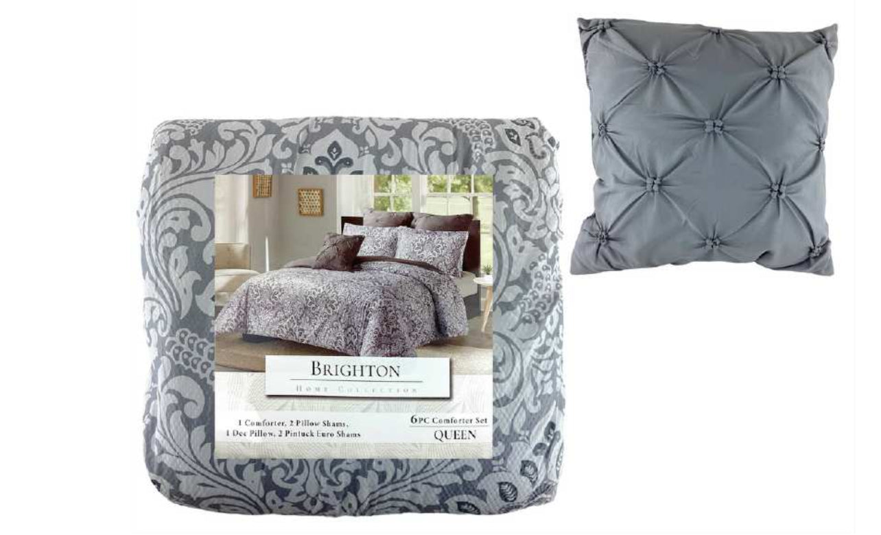 6 Piece Brighton Queen Comforter Set