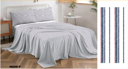 Nautica Home 4 Piece Queen Sheet Set Stripes